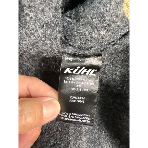 Kuhl Women's Cowineck Pullover Comfy Warm Chunky Turtleneck Gray Sweater, Size L - Picture 9 of 11